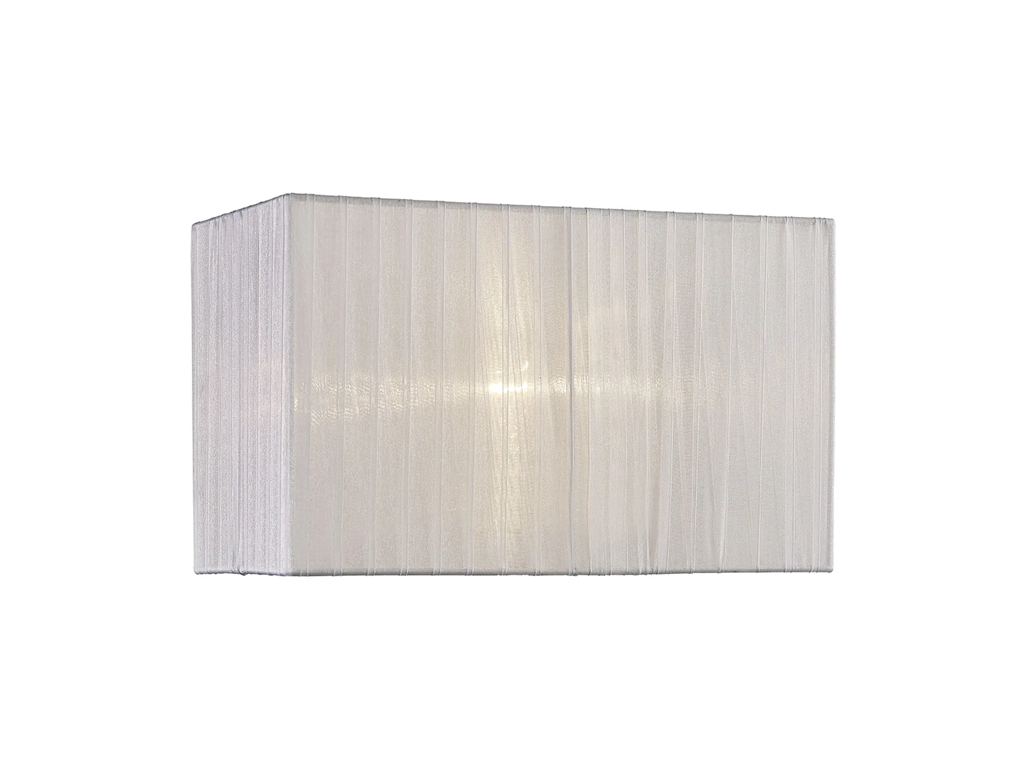 ILS31537  Florence 40cm Rectangle Organza Fabric Shade White